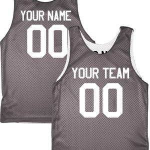 Orange Black White | Custom Reversible Basketball Jersey | Tricot Mesh 2 Sided Charcoal-White