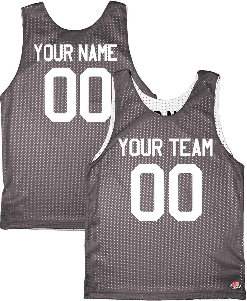Orange Black White | Custom Reversible Basketball Jersey | Tricot Mesh 2 Sided Charcoal-White