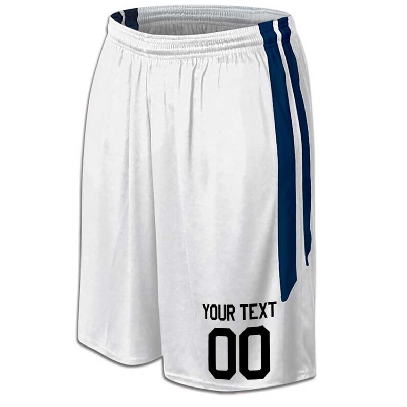 Custom Basketball Jerseys Navy Blue & White Order Custom Etsy