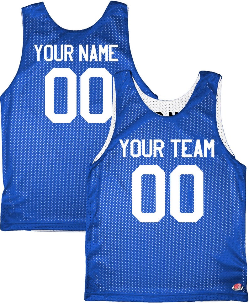 Orange Black White | Custom Reversible Basketball Jersey | Tricot Mesh 2 Sided Royal Blue-White
