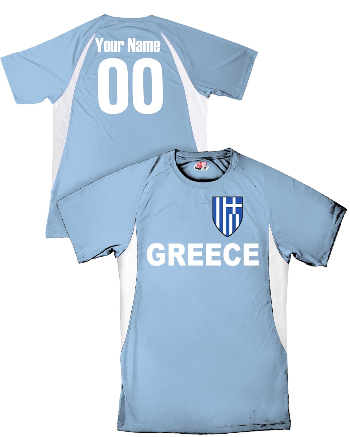 Custom Greece Soccer Jersey With Grecian Flag Shield Design Etsy