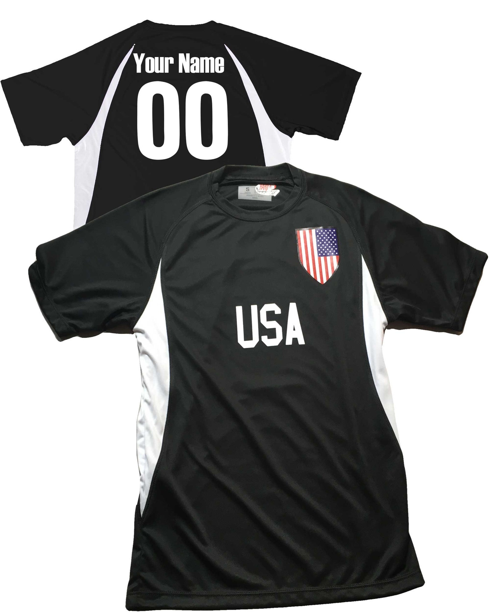 Custom USA Soccer Jersey With Shield Design Personalized With Etsy