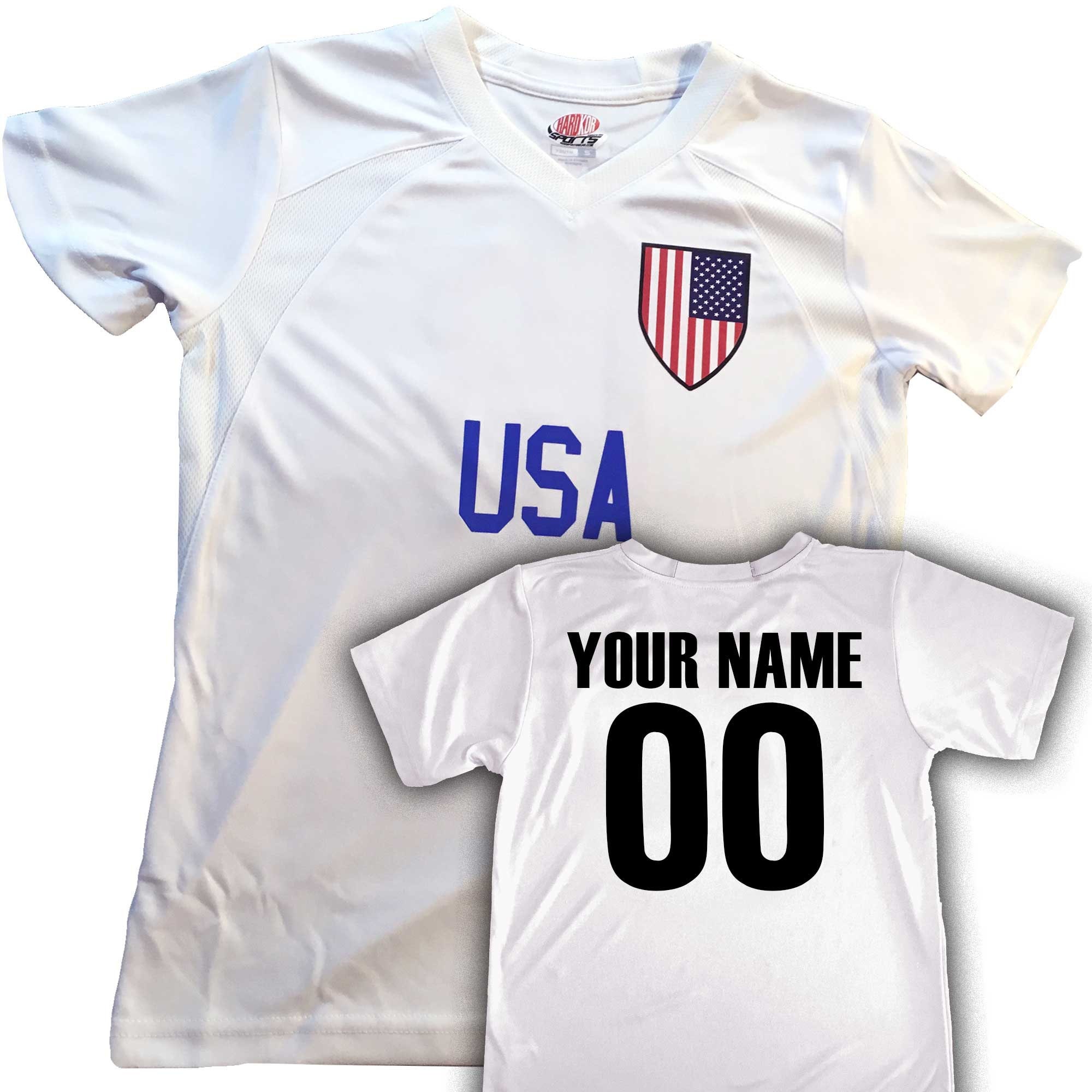 Custom USA Soccer Jersey with Shield Design Personalized with | Etsy