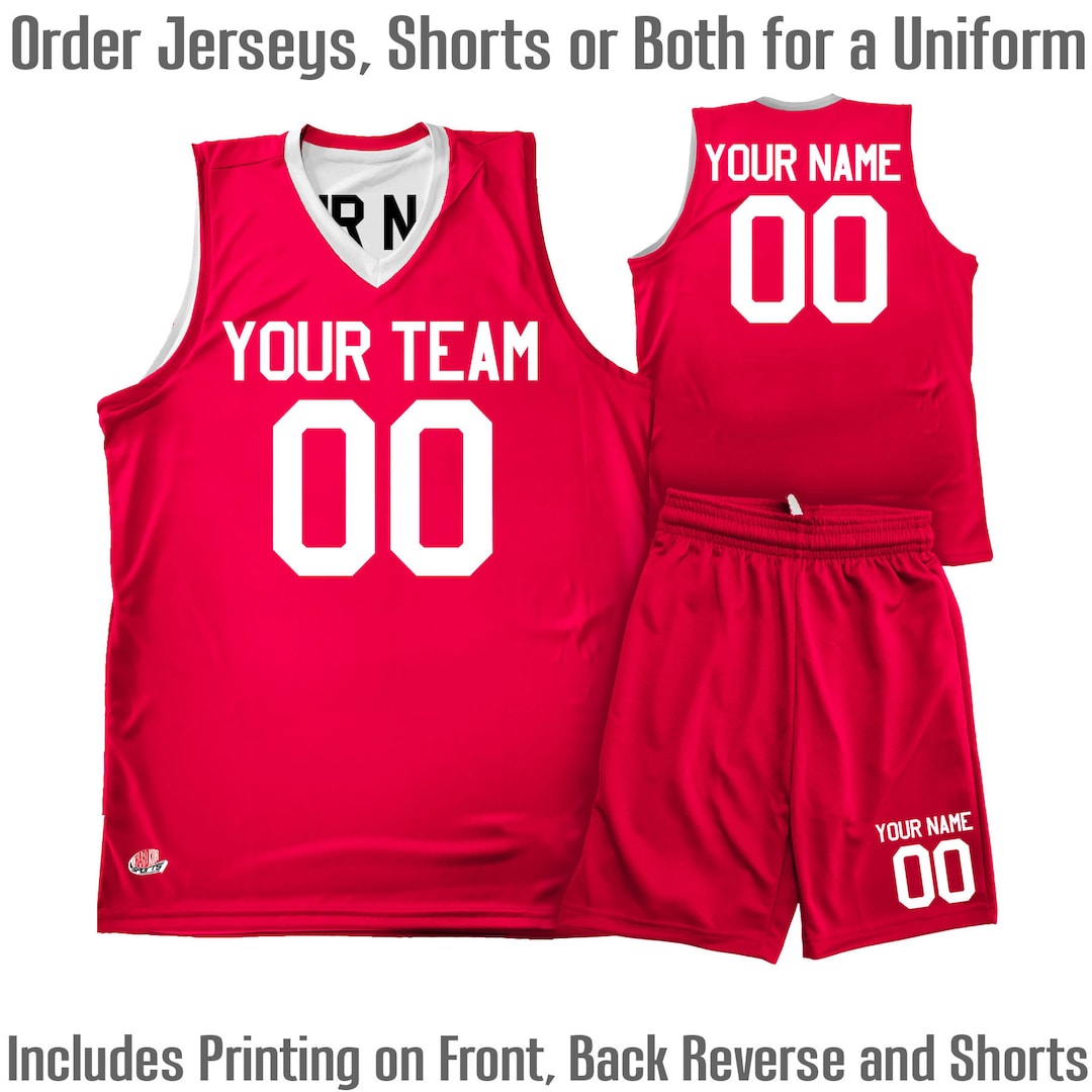 Custom Reversible Basketball Uniform Major Team Colors - Etsy