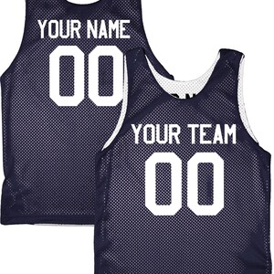 Orange Black White | Custom Reversible Basketball Jersey | Tricot Mesh 2 Sided Navy Blue-White