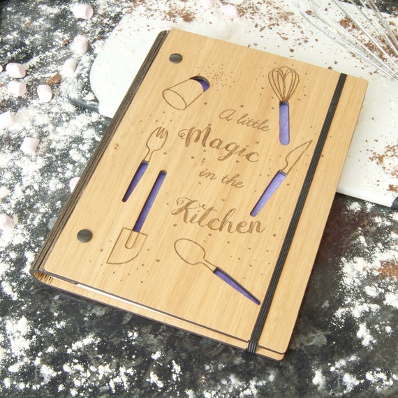 Wooden Recipe Notebook | Etsy