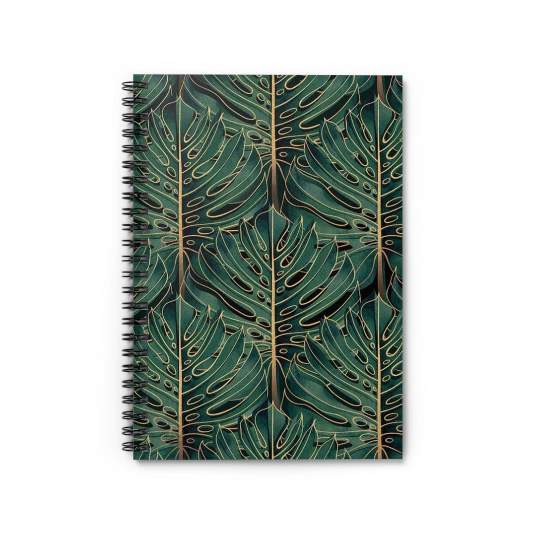Tropical Monstera Leaf Spiral Notebook | Ruled Lined Journal - Etsy