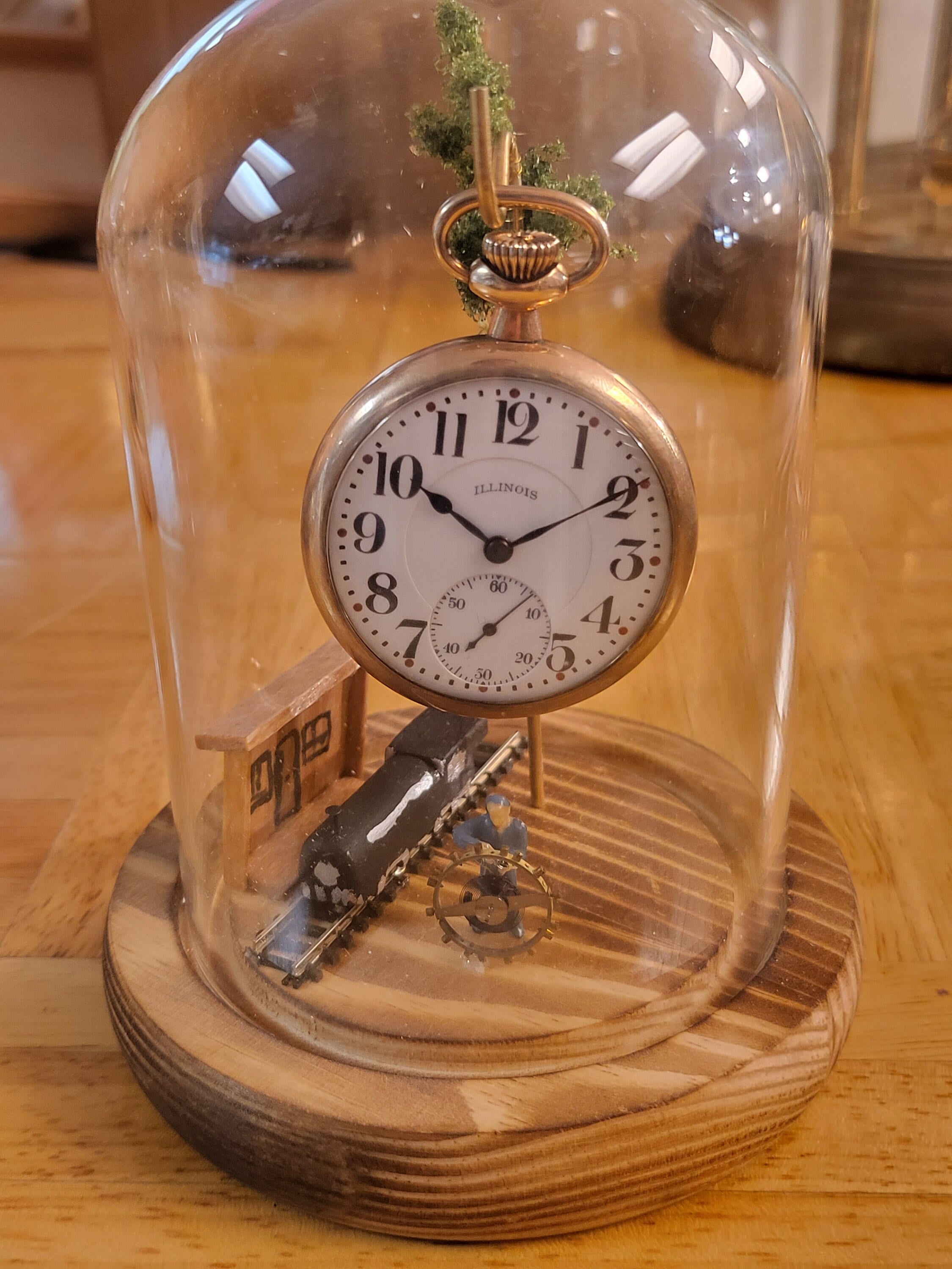 Vintage Pocket Watch Dome Display