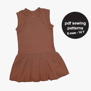 Kids dress sewing patterns for babies and kids. Make a baby dress with a balloon skirt or bubble skirt with this kids' dress sewing pattern!