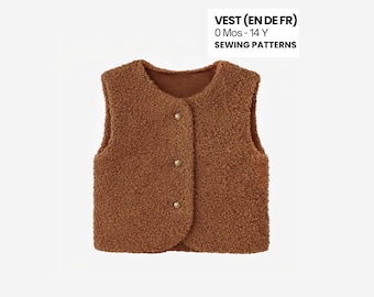 Reversible Baby Vest Sewing Pattern: Sizes 0 Months to 14 Years (PDF Pattern)