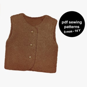 Baby vest sewing pattern to make a reversible baby vest for a birthday outfit or sew a vest for a toddler gift with this top sewing pattern!