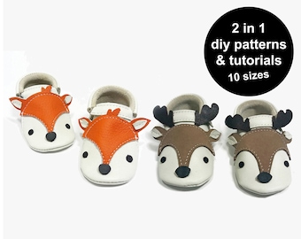 Paquete de patrones de patucos de bebé para el mejor regalo de Navidad. ¡Obtén estos patrones de costura de zapatos de bebé imprimibles y termina un conjunto navideño hoy!