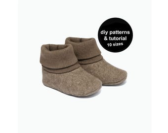Baby Shoe Sewing Pattern: Cozy Reversible Booties PDF