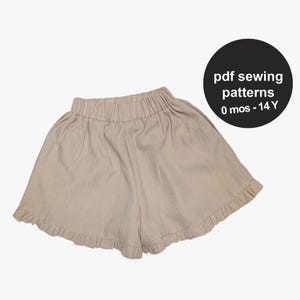 Baby shorts sewing patterns for kids from 0M to 14Y. Make ruffle shorts with this easy sewing pattern or girls shorts sewing pattern today!
