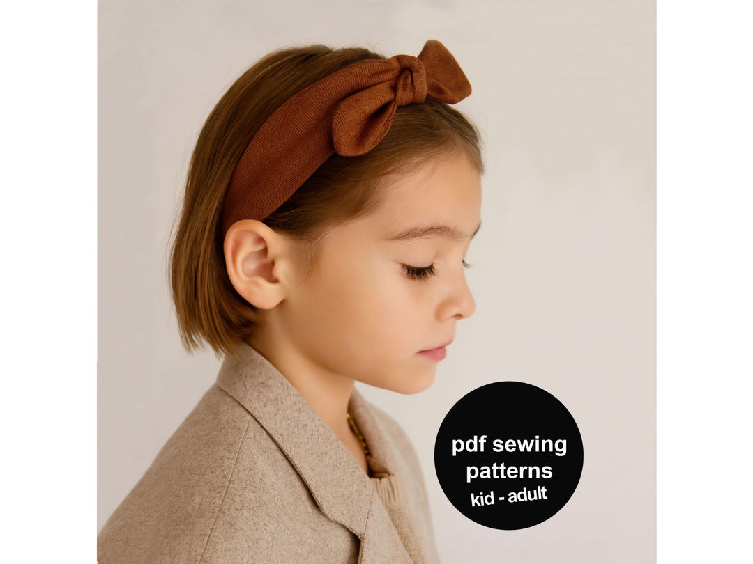 Head Bow Pattern DIY Bow Headband Pattern: Toddler, Child, Adult Sizes (PDF Sewing) - Etsy