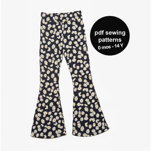 Kids Flare Leggings Sewing Pattern: Baby to Teen (PDF Pattern)