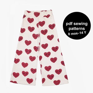 Baby Wide Leg Pants Sewing Pattern: Kids Flare Leggings (PDF Pattern)