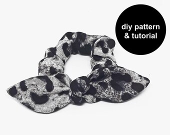 Scrunchie sewing pattern to sew the best birthday gift. Get this scrunchie sewing pattern, print the scrunchie template, and start today!