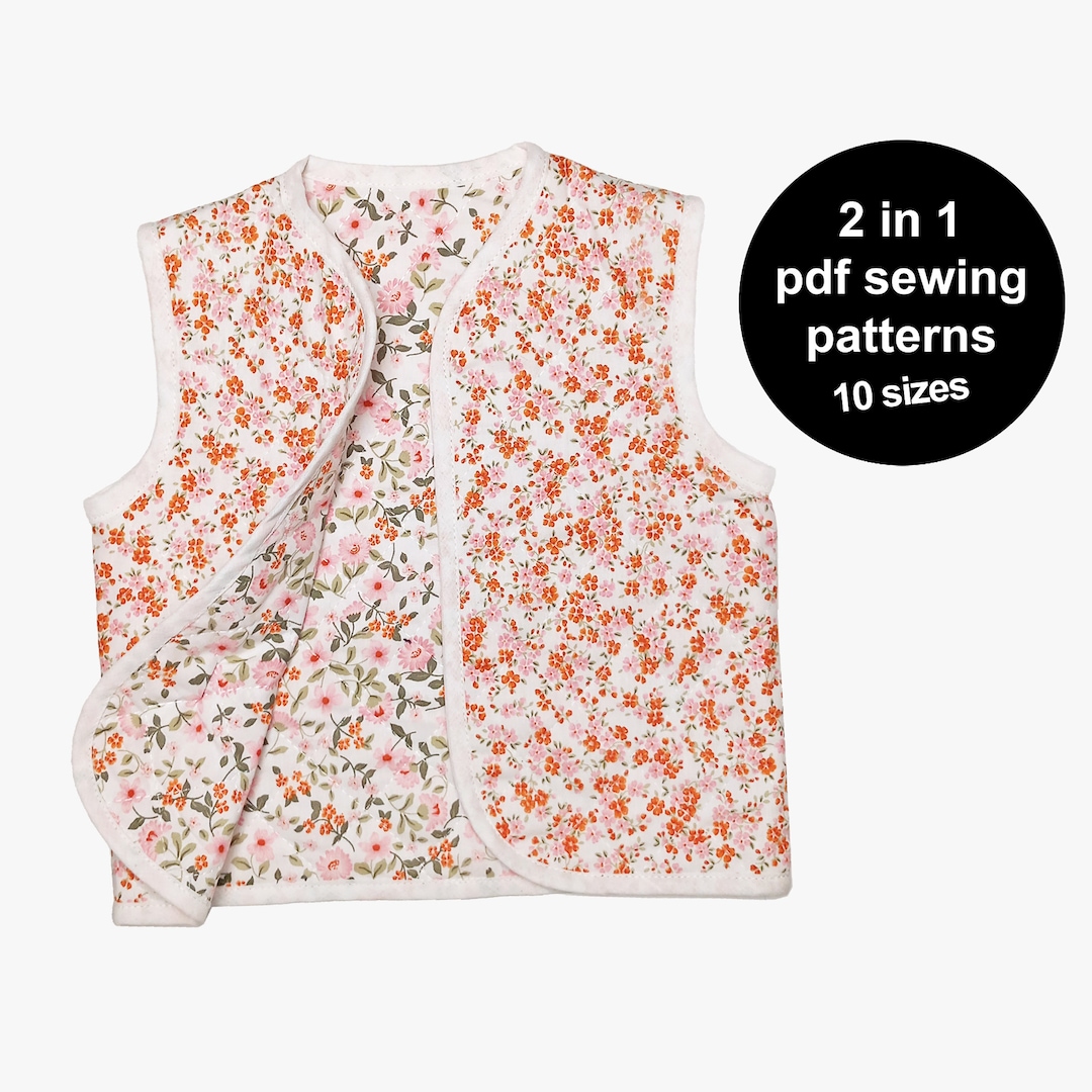 Baby Vest Sewing Pattern With or Without a Snap Closure. Get This Top