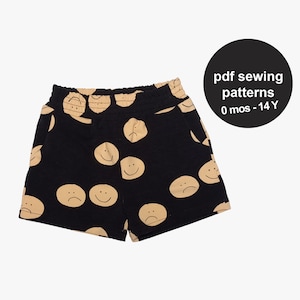 Naaipatroon kindershort: baby tot 14 jaar (pdf-patroon)