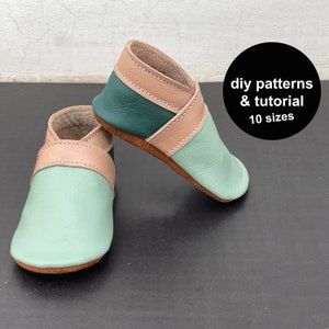 Baby Bootie Pattern: DIY Moccasins, 10 Sizes (PDF Pattern)