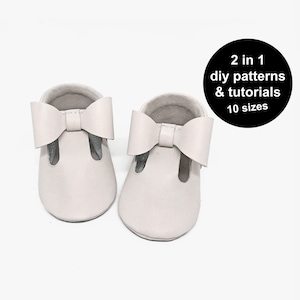 Baby Moccasin Pattern: DIY Leather Mary Janes, T-Straps (PDF Download)