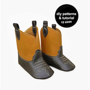 Baby Cowboy Boots Sewing Pattern (PDF Template)