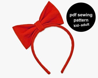 Bow Headband Sewing Pattern: Women & Kids (PDF Pattern)