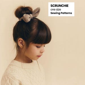 Scrunchie Sewing Pattern: DIY Bow Scrunchie Template (PDF)