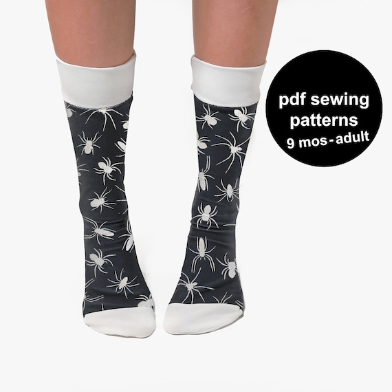 Halloween Sock Sewing Pattern: DIY Costume Socks (PDF Pattern)
