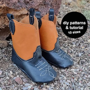 Baby shoes pattern for fun baby booties! Get the baby bootie sewing patterns, print the baby shoe template, and make a baby birthday gift!