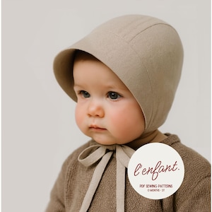 Baby Bonnet Sewing Pattern (PDF): Protective Baby Hat with Visor for All Seasons