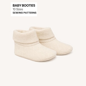 Patrón de costura para patucos de bebé: Zapatos reversibles de tela (patrón en PDF)