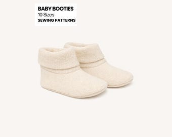 Baby Booties Sewing Pattern: Reversible Fabric Shoes (PDF Pattern)
