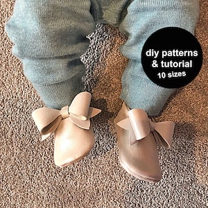 Baby Moccasin Sewing Pattern: DIY Bow Booties (PDF Tutorial)