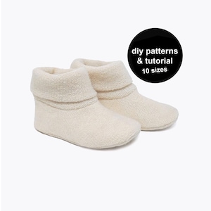 Patrón de costura para zapatitos de bebé: Zapatos reversibles de tela (Patrón PDF)