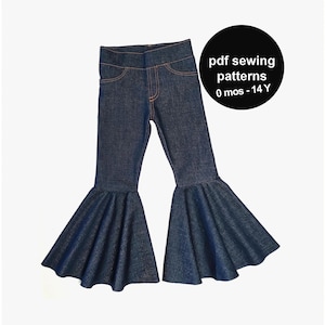 Bell Bottom Leggings Sewing Pattern: Baby & Kids (PDF Pattern)