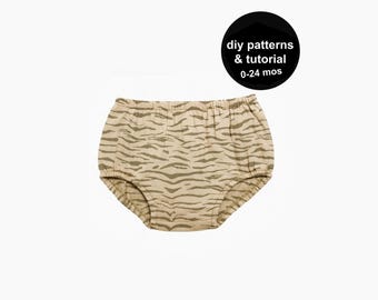 Patrón de costura para pantalones bombachos de bebé: cubrepañales DIY (PDF)