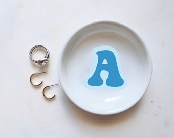 Initial Jewelry Dish, Personalized Ring Dish, Custom Jewelry Dish for Her, Ring Dish for Her, Initial Gift, Personalized Jewelry Dish