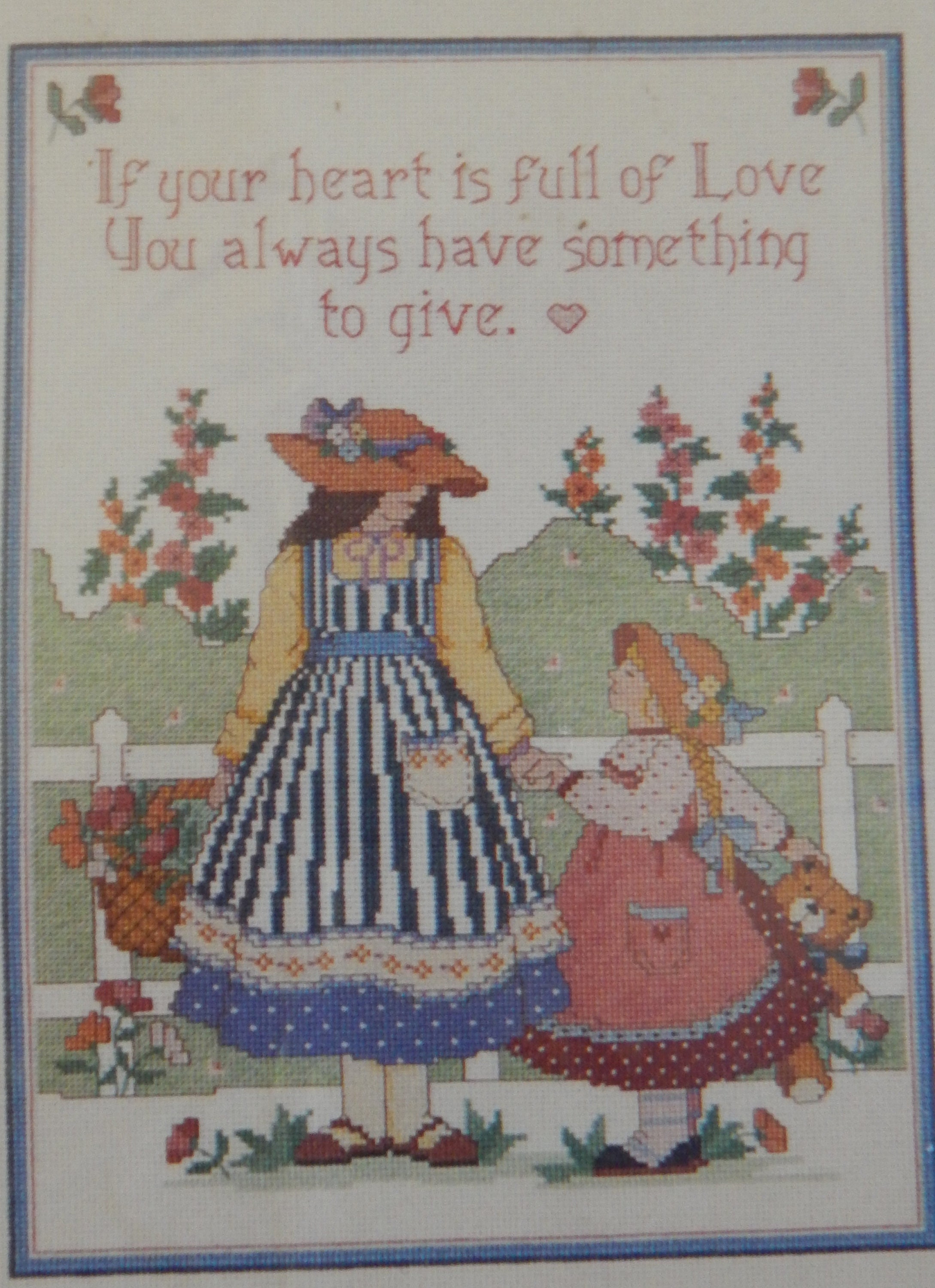 HEART OF LOVE Counted Cross Stitch Stitchery Kit Friendship Love Sister