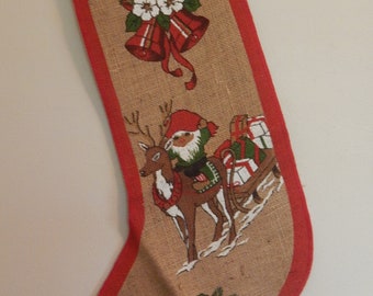 Vintage Felt Christmas Stocking with Horse Handmade and Personalized - The  Junk Parlor