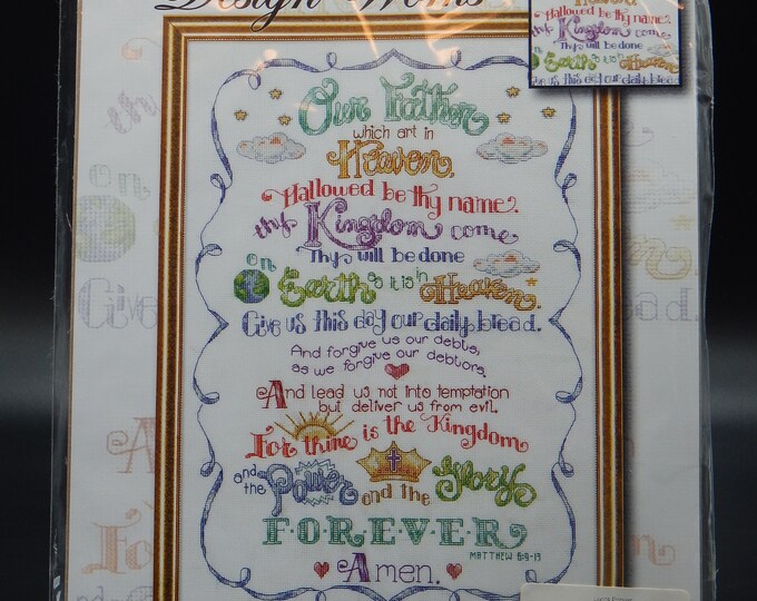 THE LORD'S PRAYER Design Works 2974 Counted Cross Stitch Kit Christian ...