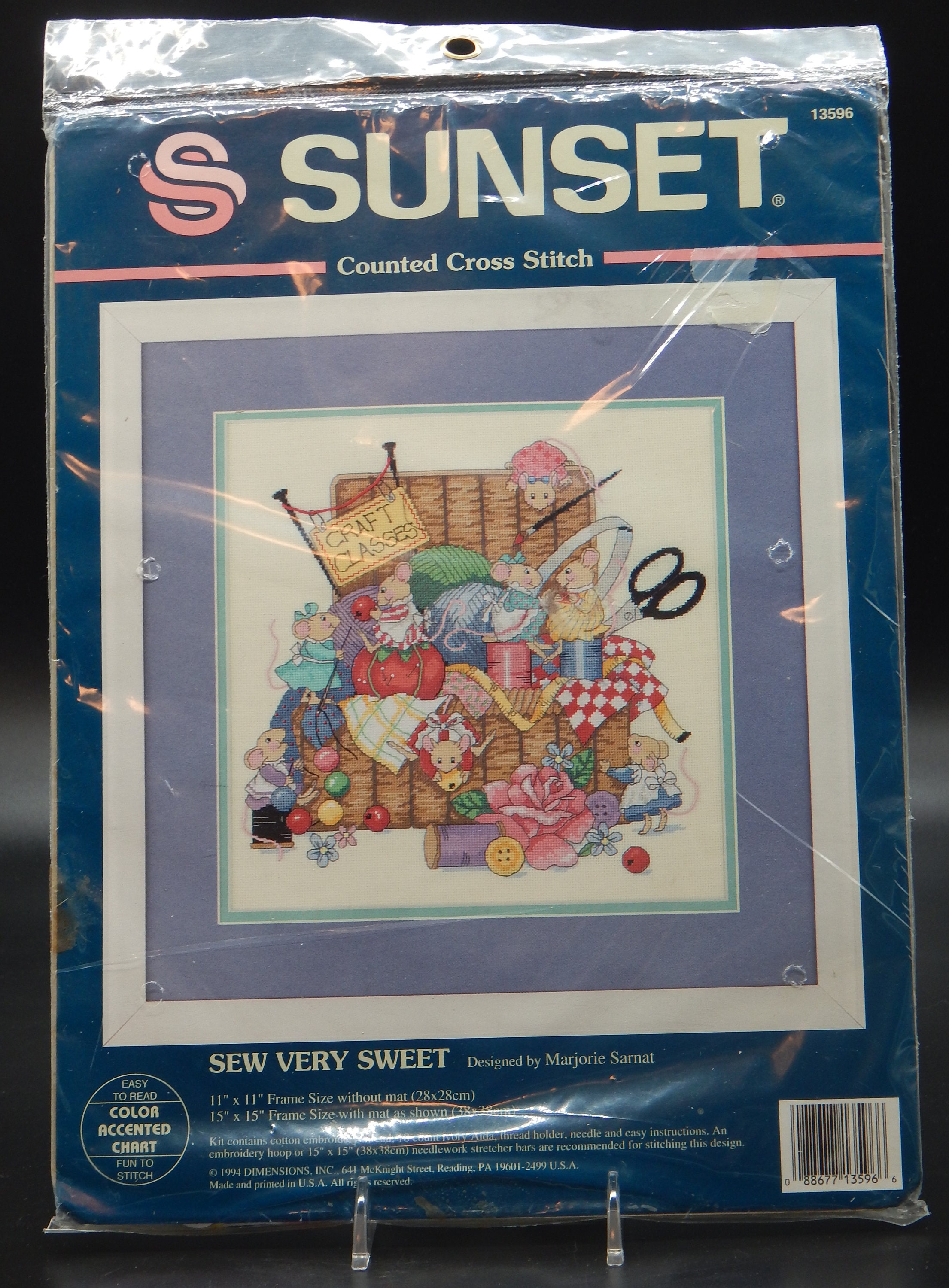 Sunset Counted Needlepoint Kit #1 Teacher School Gift Craft Stitch