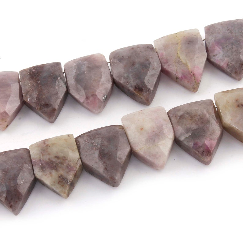 7 Inches Jewelry Making 1 Strand Pink Tourmaline Briolettes 16mmx13mm-17mmx13mm Arrow Shape Side drilled Beads Shaded Beads SPB481