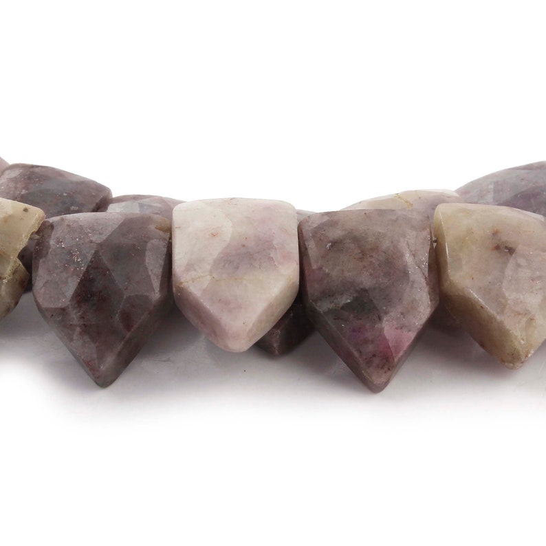 7 Inches Jewelry Making 1 Strand Pink Tourmaline Briolettes 16mmx13mm-17mmx13mm Arrow Shape Side drilled Beads Shaded Beads SPB481