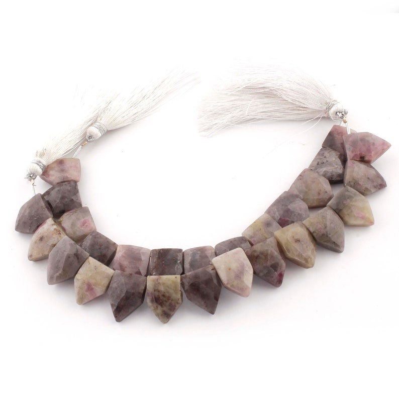 7 Inches Jewelry Making 1 Strand Pink Tourmaline Briolettes 16mmx13mm-17mmx13mm Arrow Shape Side drilled Beads Shaded Beads SPB481