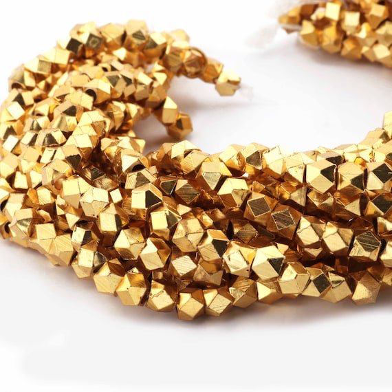 5 Strand 24k Gold Plated Female Fashion Designed Copper Casting Beads Jewelry