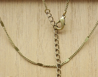 Necklace chain in brass bronze