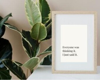 Printable Quote Wall Art | A4 Minimal Typography Print | Light & Dark Version | Digital Download