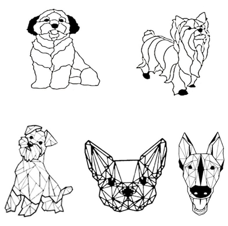 3D Printed Wall Art Dogs - Etsy